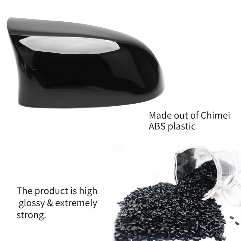Qitian F25 Mirror Cover, ABS Gloss Black Mirror Cover for BMW X3 Series F25 LCI F26 F15 F16 - Image 4